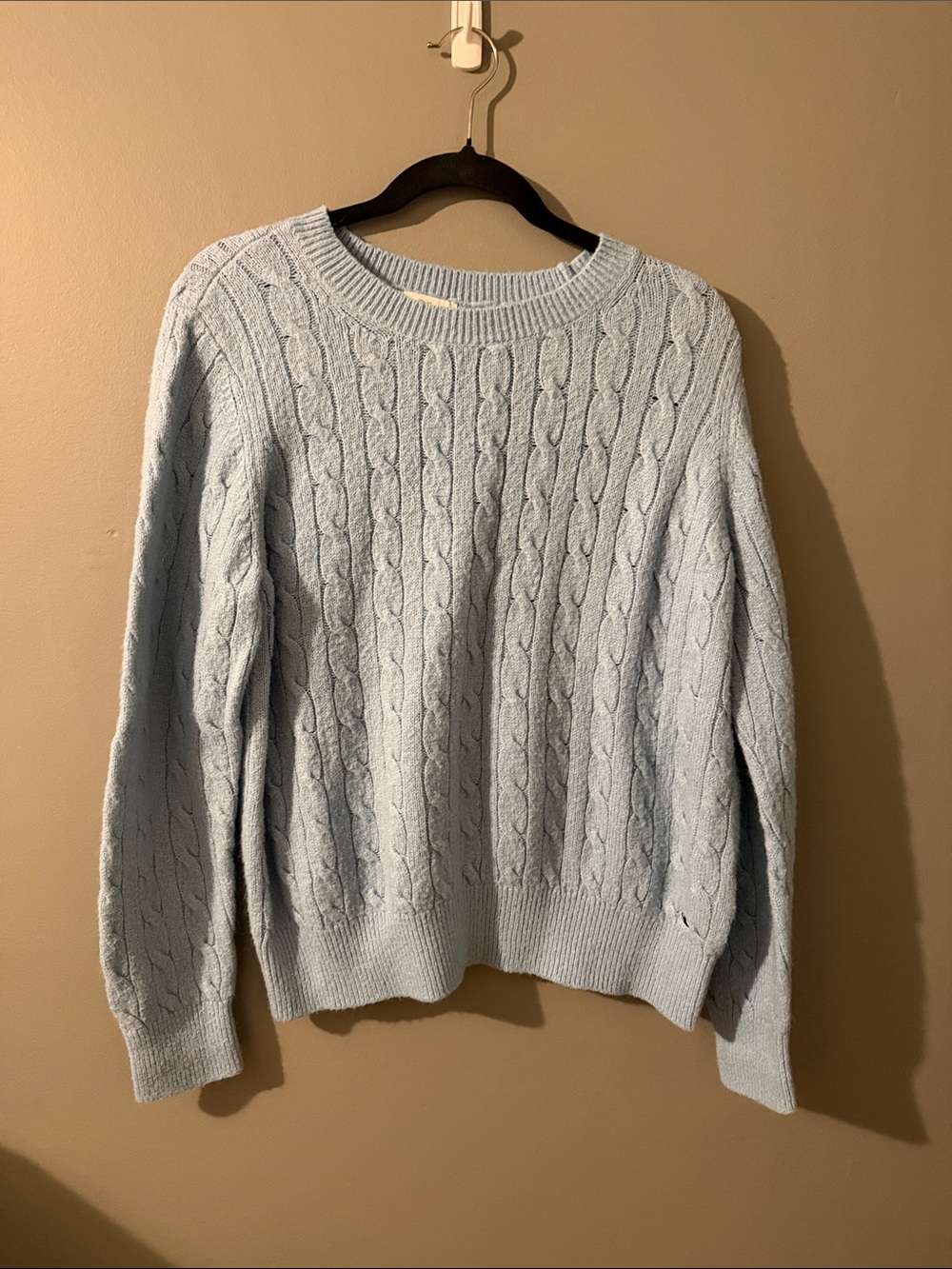 Vineyard Vines Light Blue Cable Knit Crewneck Sweater